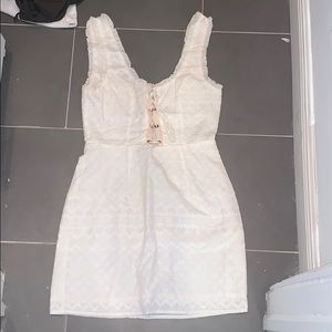 For love and lemons white lace dress small